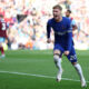 Cole Palmer of Chelsea celebrates after scoring.